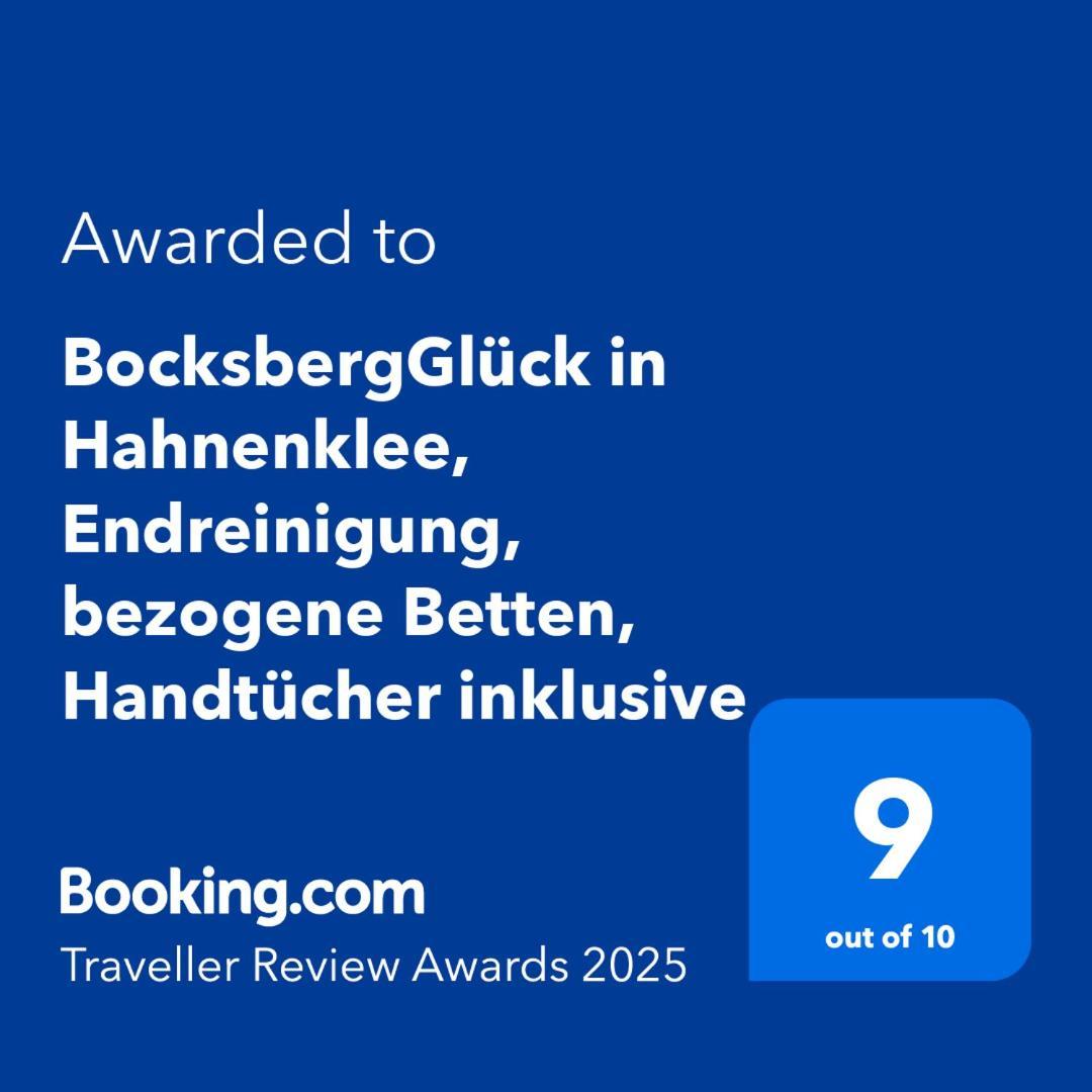 Bocksbergglueck In Hahnenklee, Endreinigung, Bezogene Betten, Handtuecher Inklusive Goslar Esterno foto